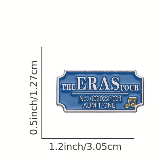 ERAS TOUR TICKET PIN - TAYLOR PIN - Picture 2 of 9